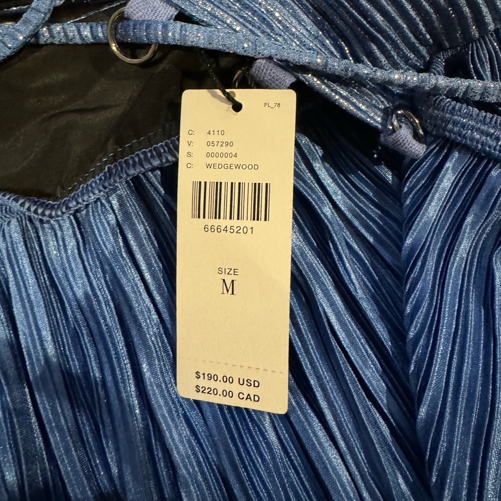 Sabina Musayev Blue Pleated Camisole Top - Picture 3 of 12